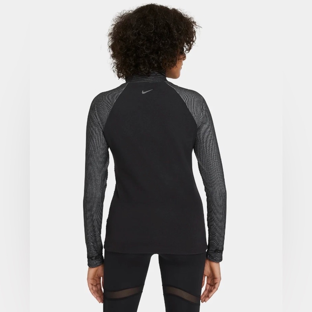 Nike Pro HyperWarm Black/Gray Pullover Long Sleeve Top size Small EUC - Picture 3 of 14